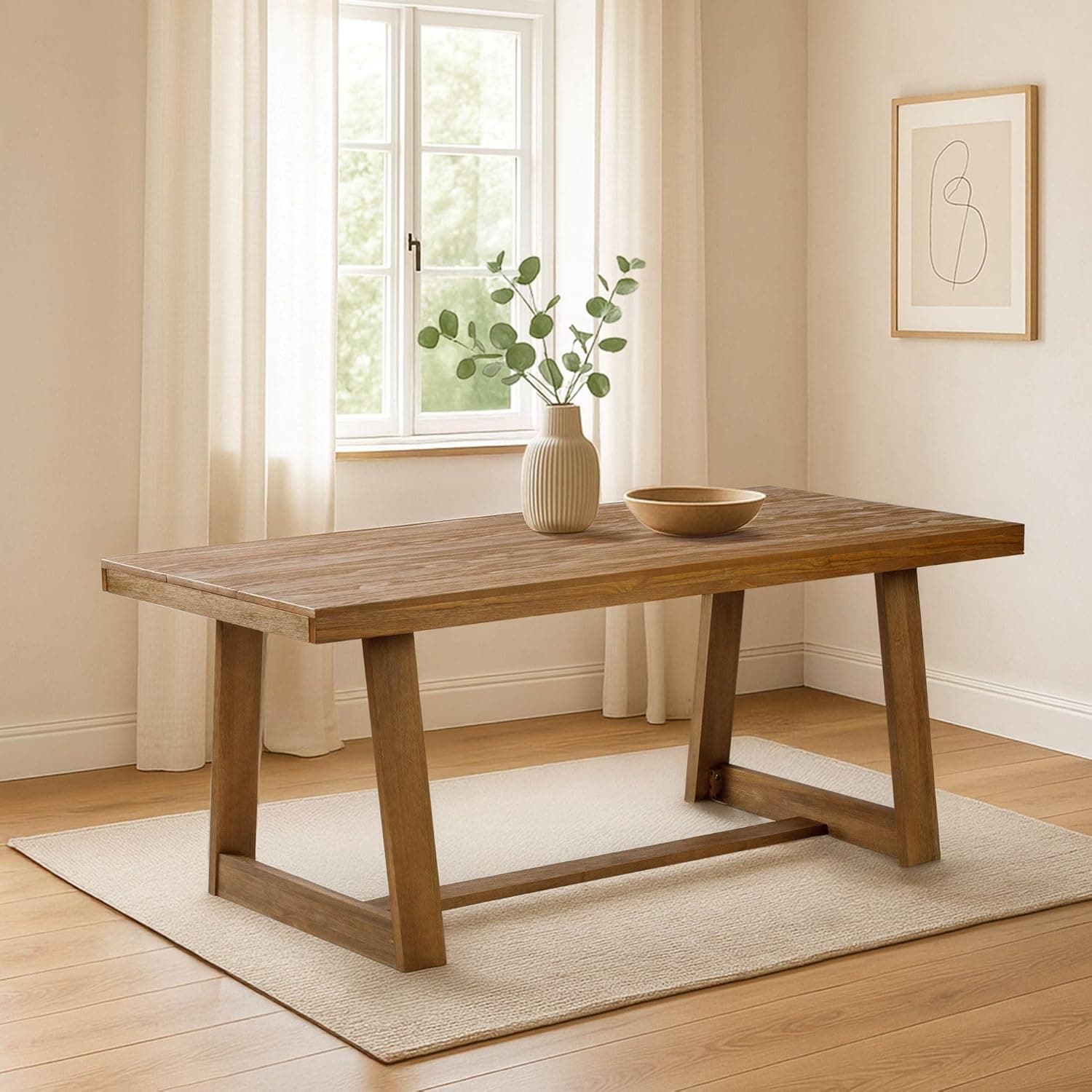 Plank+Beam Classic 72-Inch Dining Table (Pecan Wirebrush)