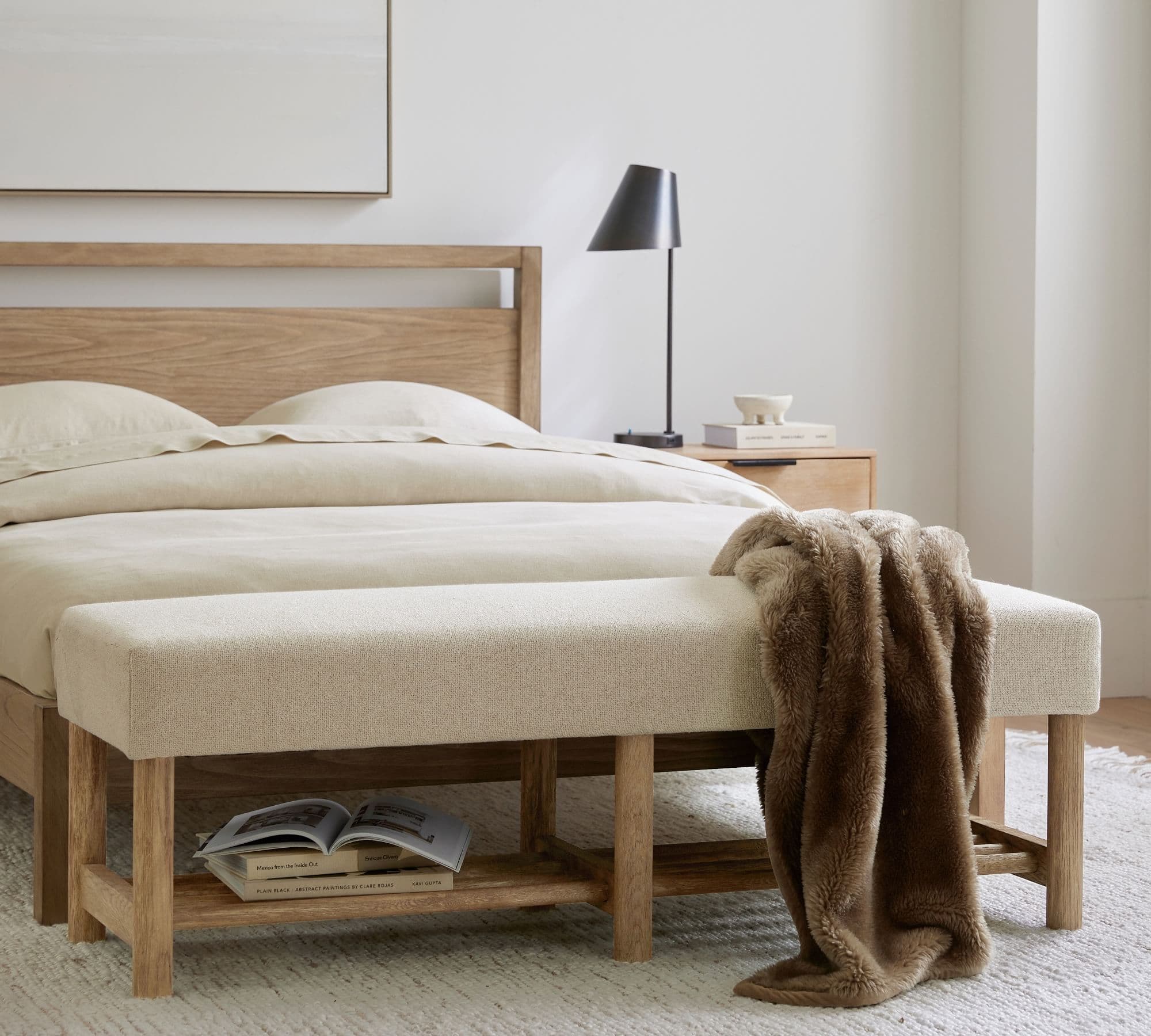 Clyde Upholstered Bench by Pottery Barn