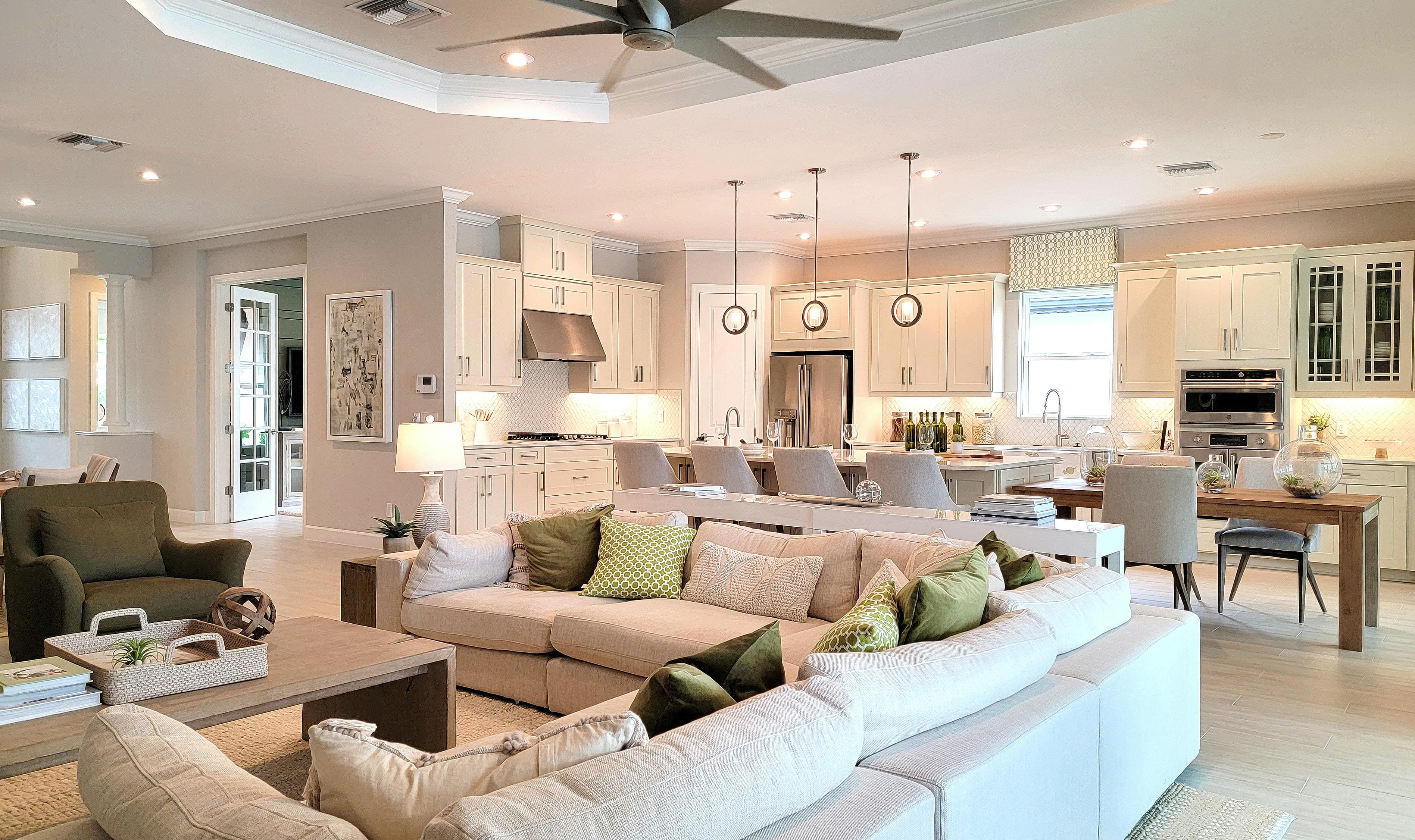 Elegant coastal living space