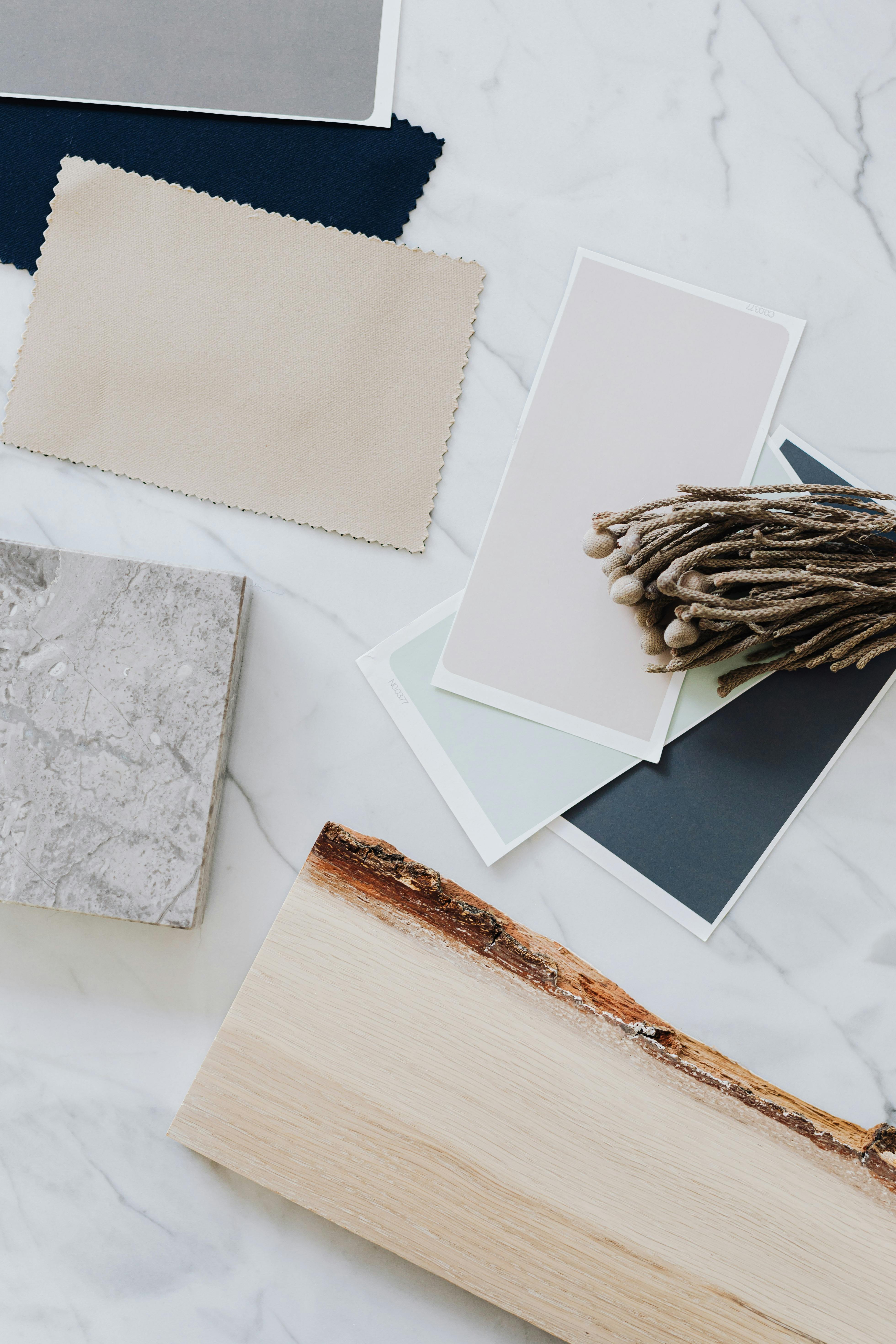 Mood board and material palette