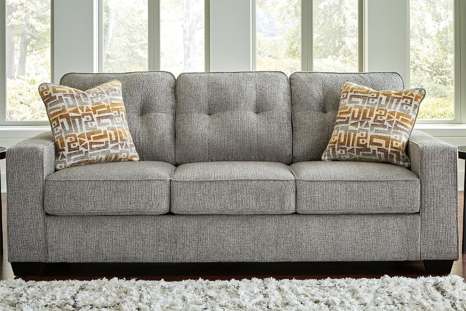 Signature Design by Ashley Fanciful Track Arm Sofa, Iron - Image 1