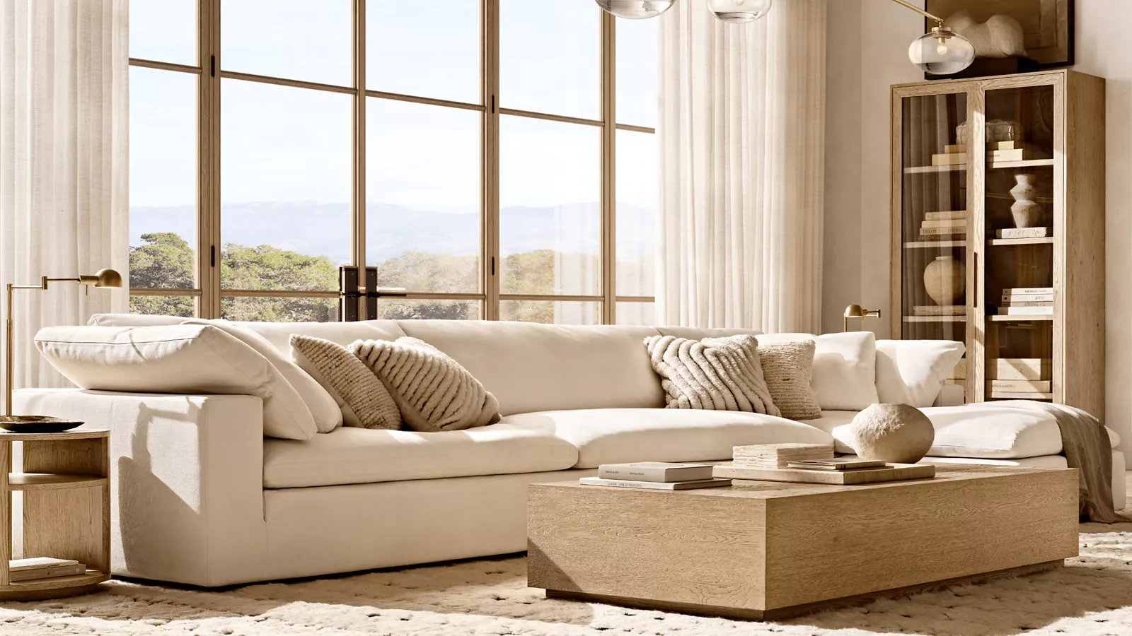 RH Cloud Modular 4-Piece Chaise Sectional